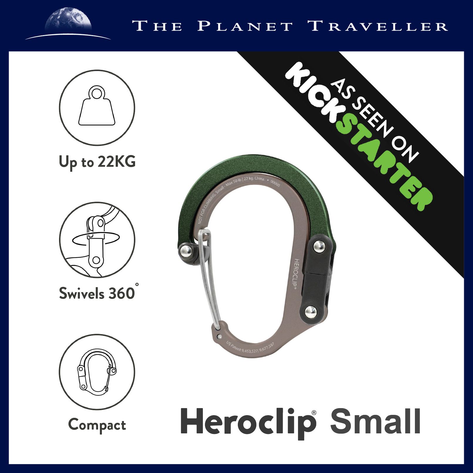 Heroclip Small Carabiner Hook Clip