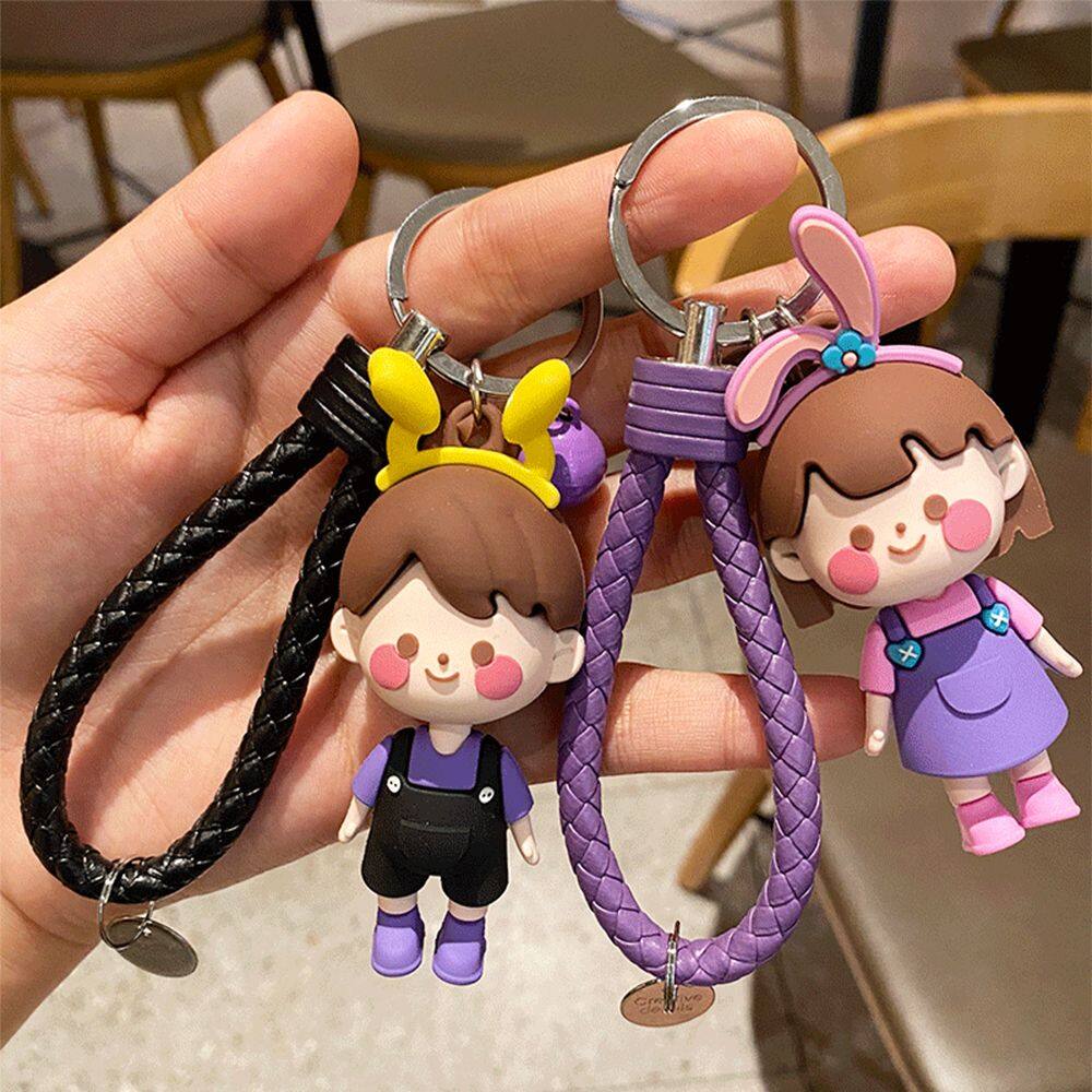 CHIHIRO Cartoon Doll Key Holder Boys Girls Car Key charms Exquisite Gifts Couple Keychain Wristlet Keychain Backpack Pendant Bag Ornaments